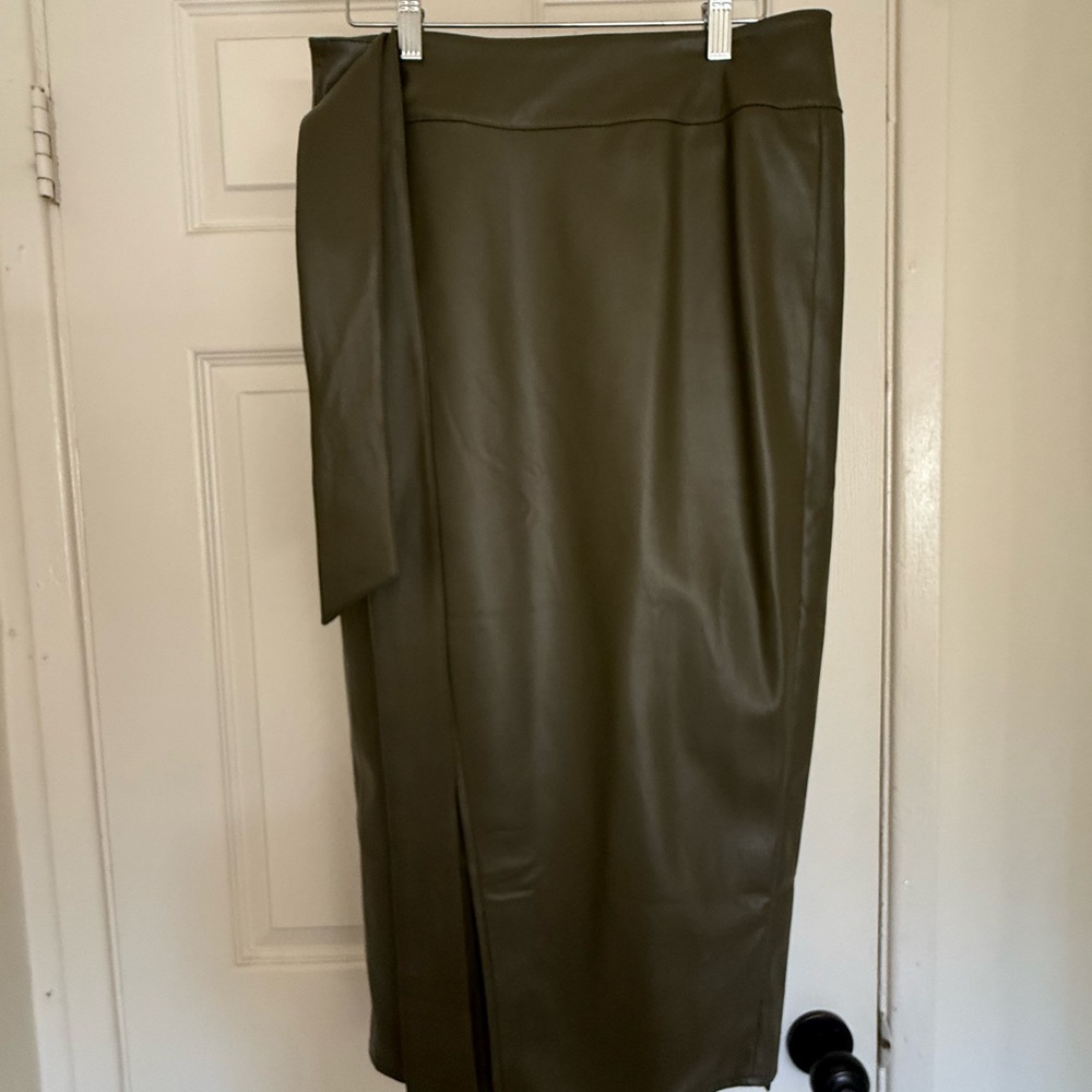 Never Fully Dressed Olive Midi Skirt